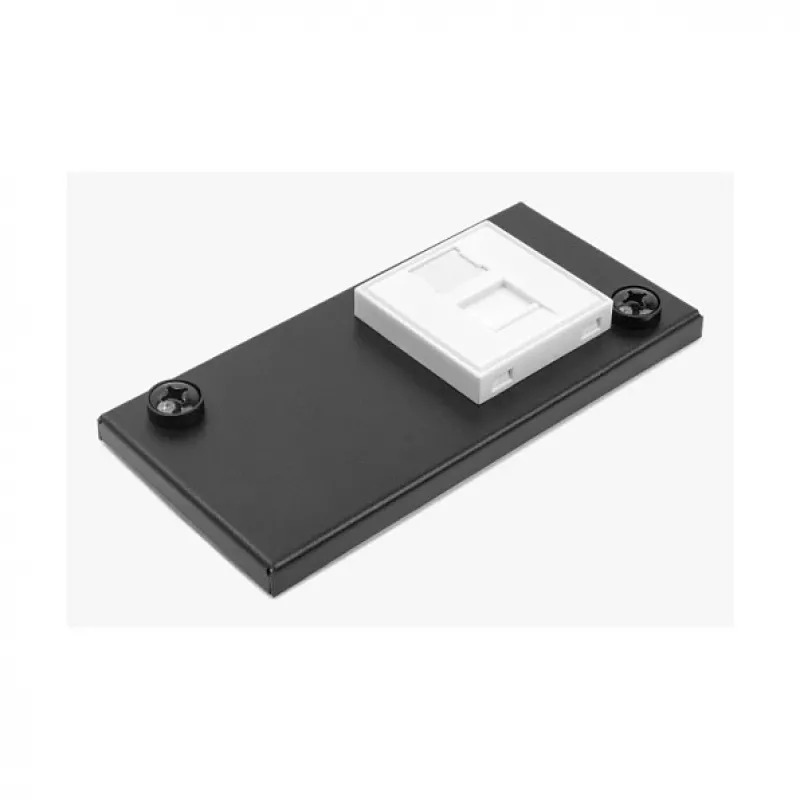 Verteilerkasten DELOCK Easy 45 Modulhalter für Tisch- oder Wandmontage, Metall, schwarz, 2x22,5x45 mm oder 1x45x45 mm