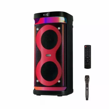 Tragbarer Lautsprecher MANTA SPK0601B100, 100 W, Bluetooth, Karaoke, drahtloses Mikrofon, Akku, Equalizer, Disco-Beleuchtung