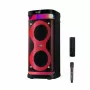 Tragbarer Lautsprecher MANTA SPK0601B100, 100 W, Bluetooth, Karaoke, drahtloses Mikrofon, Akku, Equalizer, Disco-Beleuchtung