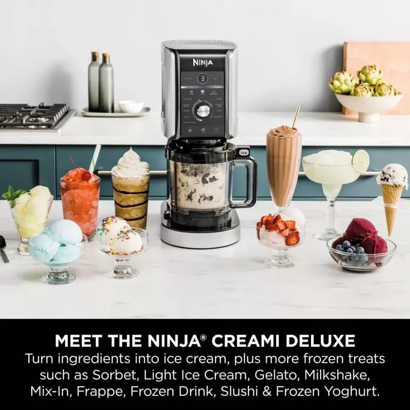 Ninja Creami Deluxe NC502CH, Eiscreme- und Eismaschine, Schwarz