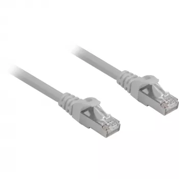 Patchkabel RJ45 Cat.6a SFTP (Grau, 25 cm, LSOH (halogenfrei))