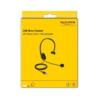 Headset DeLOCK USB Mono Headset mit Lautstärkeregelung