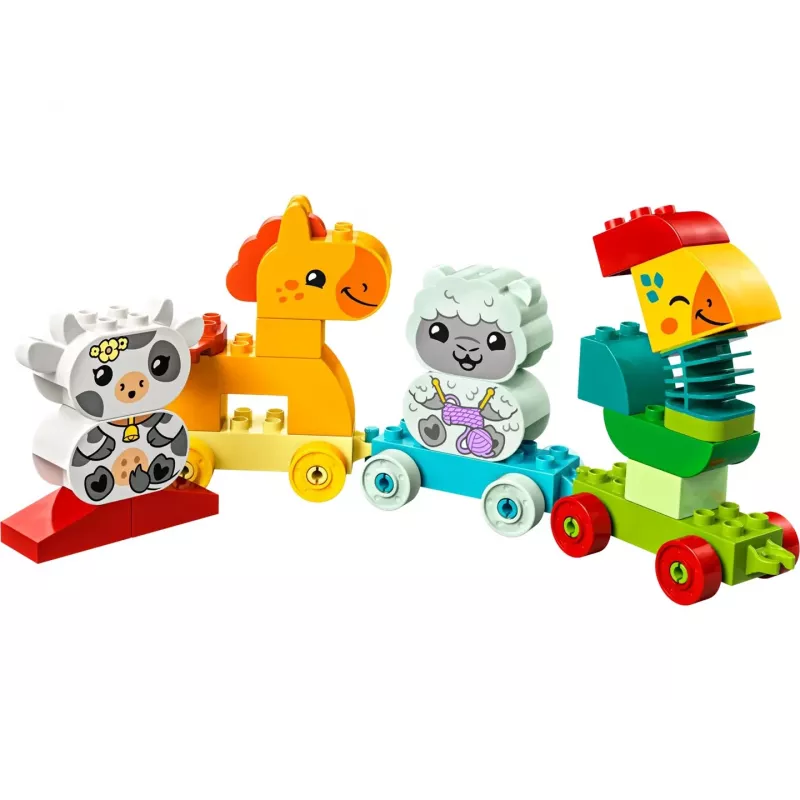 Konstruktionsspielzeug LEGO DUPLO Tierzug 10412 — 19 Teile, für Kinder ab 1,5 Jahren, 170×60×430 mm