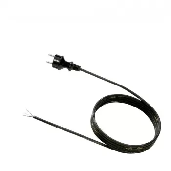 Bachmann - Stromkabel - Typ F (M) auf ohne Stecker - AC 250 V - 5,0 m - vergossen - schwarz (322.176)
