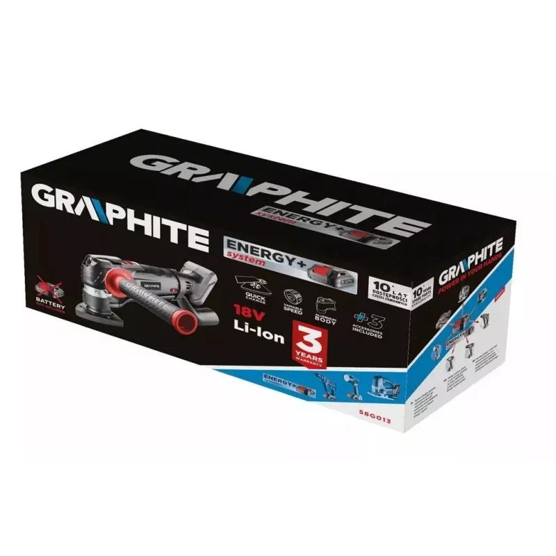 Multitool GRAPHITE Energy+ 18V 58G013 — akku-oszillierendes Multifunktionswerkzeug, 18 V batteriebetrieben