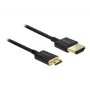DeLOCK schlank Premium - Video-/Audio-/Netzwerkkabel - HDMI - 36 AWG - HDMI, 19-polig (M) - auf - Mini-HDMI, 19-polig (M) - 2,0 m - Dreifachisolierung - Schwarz (84778)