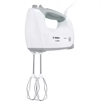 Handmixer Bosch MFQ36400 — 450 W, 5 Geschwindigkeiten, Turbo, 1,3 m Kabel, grau/weiß