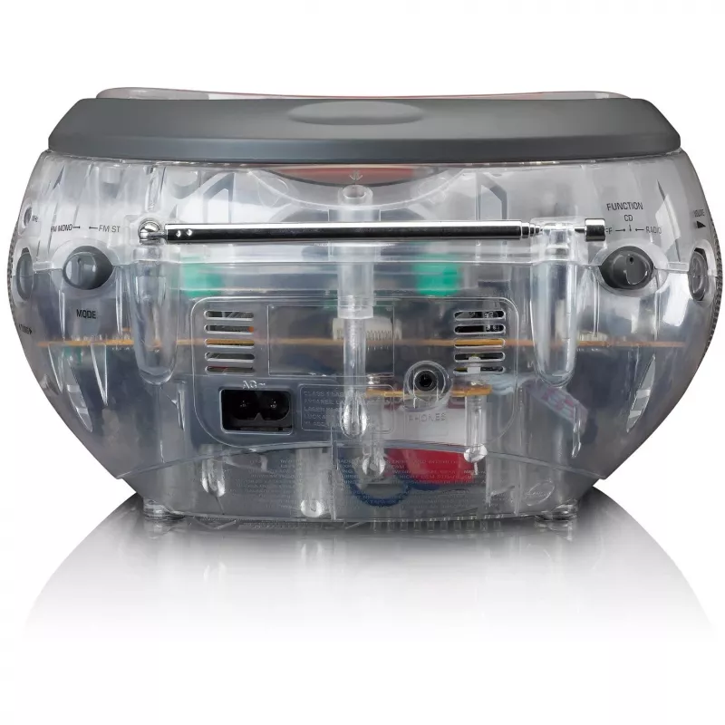 Tragbares Radio mit CD-Player Lenco SCD-24TR — FM, 4W Ausgang, LCD, Teleskopantenne, Netz-/Batteriebetrieb, 6×C-Batterien