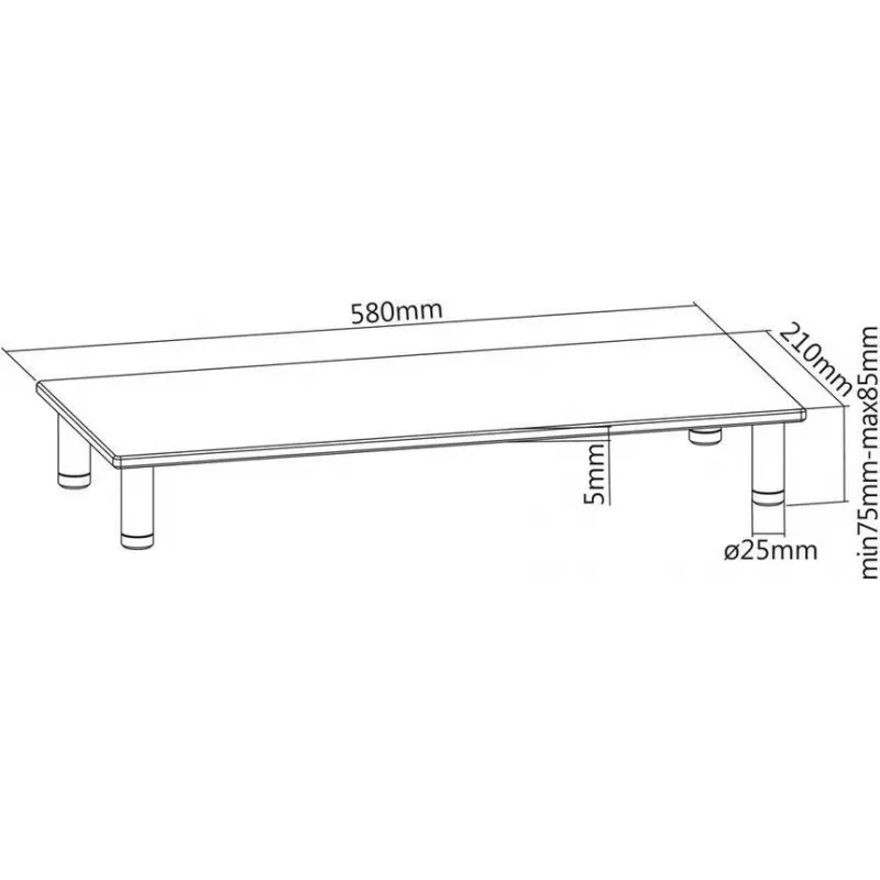 ROLINE - Ständer - für LCD-Display - Metall, Glas