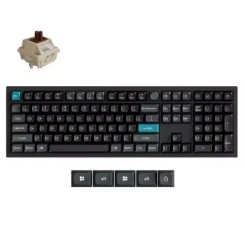 Mechanische Full-Size-Tastatur Keychron Q6 Ultra 8K — USB, RF Wireless, Bluetooth, RGB LED, Schwarz