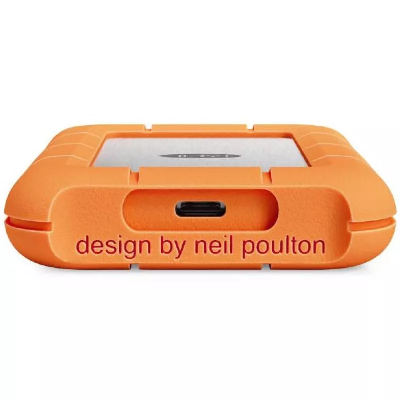 Externe SSD LaCie STND4000400 4 TB USB4 Gen 3x2 Thunderbolt USB Type-C, Orange/Edelstahl
