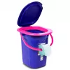 GreenBlue GB320BR 19L tragbarer Camping-Toiletteneimer Reise Festival mit Griff abnehmbarer Sitz - Marineblau & Pink