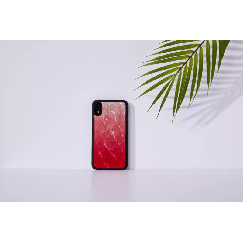Handyhülle iKins für iPhone XR — pink lake und schwarz zweifarbige Schutzhülle