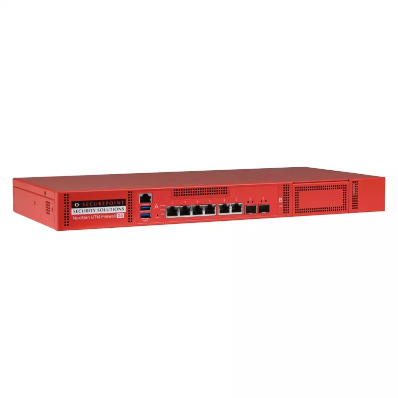 Securepoint RC300S G5 Security UTM Appliance, 13 Gbit/s, 1,5 Gbit/s, 100 Benutzer, AES, Kabelgebunden, RJ-45