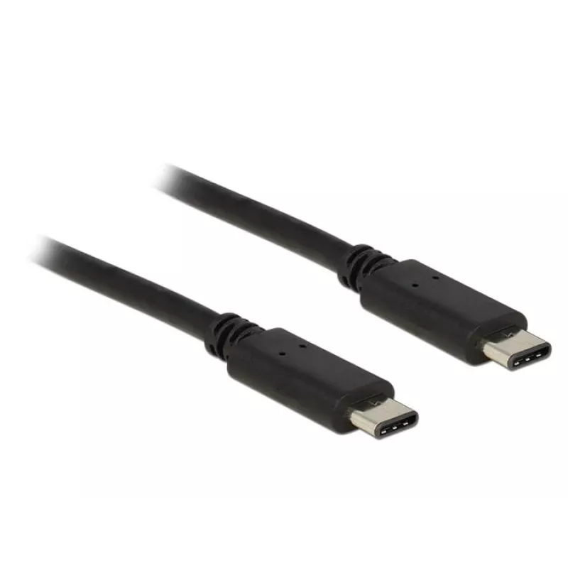USB-Kabel DeLOCK 0,5 m USB 2.0 USB C Schwarz