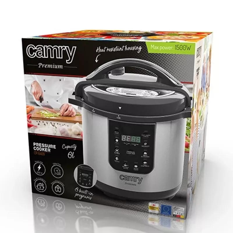 Camry CR 6409 Multikocher 6 L 1000 W Schwarz, Edelstahl