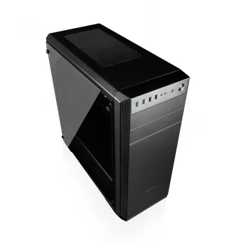 PC-Gehäuse MODECOM Oberon Pro Midi Tower, gehärtetes Glas, microATX/ATX, 7 Steckplätze, 395 mm GPU, 2x3,5 Zoll + 3x2,5 Zoll Schächte, USB 3.2 Gen1