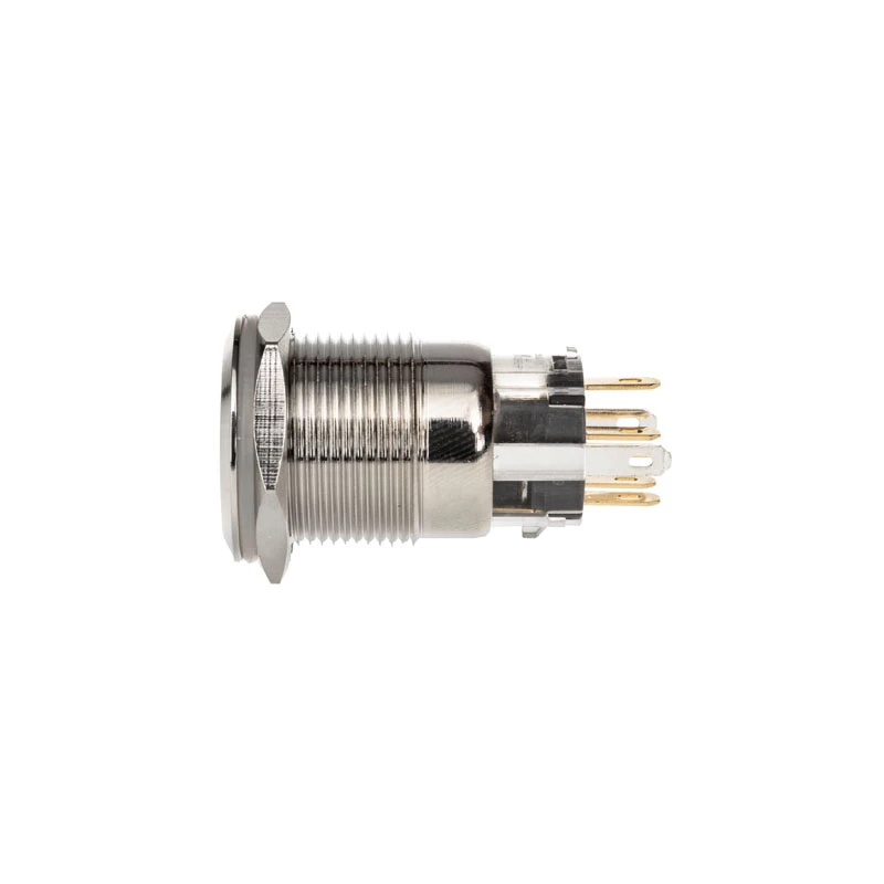DimasTech vandalensicherer Drucktaster 19 mm Silverline Dot RGB PD210
