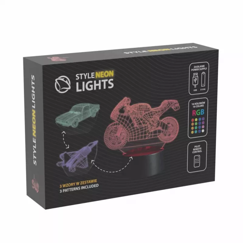 LED-Dekorleuchte für Fahrzeuge MANTA SNL121RGB RGB 3D-Licht für Autos und Motorräder
