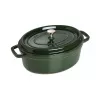 Staub La Cocotte 33 cm Ovaler Bräter aus Gusseisen, Basilikgrün