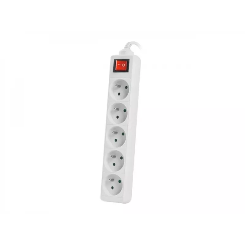Stromverlängerungskabel Lanberg PS1-05E-0300-W 3m 5 AC-Steckdosen Innen/Außen Weiß