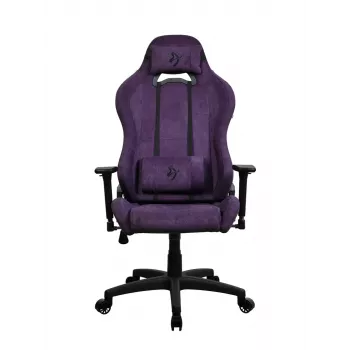 Gaming-Stuhl Arozzi Torretta SoftFabric Lila – ergonomisches Design, verstellbare Armlehnen, neigbare Rückenlehne