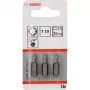 Bosch Schrauberbit extrahart, 3 Stk., Torx, T10, Stahl, T10, 25 mm