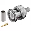 Koaxial-Steckverbinder BNC Microconnect BNC58M Chrom 7g