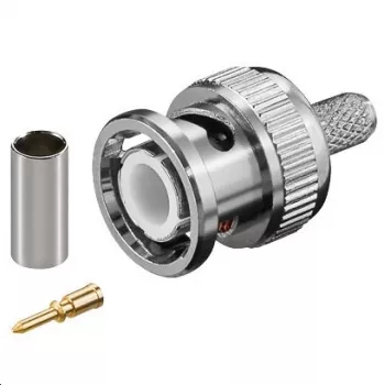 Koaxial-Steckverbinder BNC Microconnect BNC58M Chrom 7g