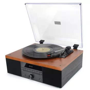 Plattenspieler AKAI ATT-14BT mit Bluetooth, Riemenantrieb, integriertem Phono-Vorverstärker, USB-Ausgang