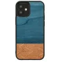 Handyhülle man and wood für iPhone 12 mini — Denim Schwarz