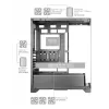 TACENS Mars Gaming MCPRISMA Midi-Tower PC-Gehäuse, Schwarz, gehärtetes Glas, unterstützt ATX/Micro-ATX/Mini-ITX, 2x 3,5-Zoll + 2x 2,5-Zoll Schächte