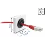 Kabeldurchführung DELOCK Easy 45, 21 mm Durchmesser, Kabeleinführung für Schreibtisch/Tisch