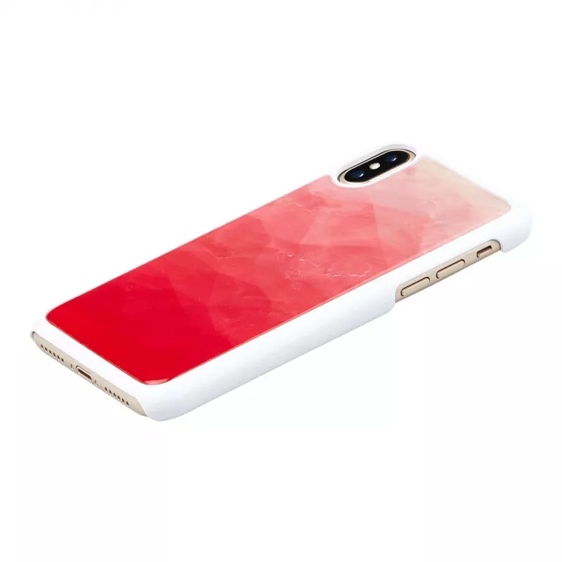 Handyhülle iKins für iPhone XS / iPhone X — Pink Lake White Schutzhülle
