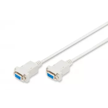 Assmann Zero-Modem-Verbindungskabel. D-Sub9 F/F. 1,8 m. Schnappgehäuse. beige (AK-610100-018-E)