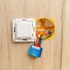 Smart-Relais Shelly Qubino Wave 1 Mini kabellos 110–240V, 8A AC / 5A DC, 868,4 MHz, für Innenräume, blau