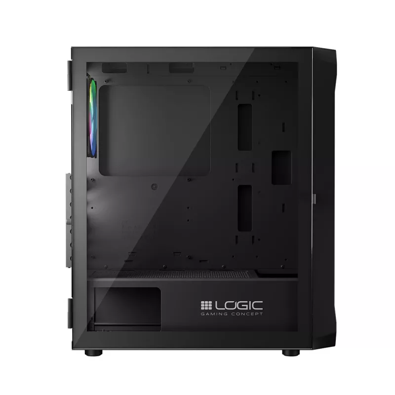 LOGIC CONCEPT Portos ARGB ATX Mid-Tower-Gehäuse, schwarz