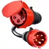 Adapter für Gemini flex 22 kW CEE rot Drehstrom 32A > CEE rot 16A schwarz 30cm