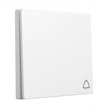 Wippen-Abdeckplatte Gira System 55 für Türklingelsymbol, Modell 328603, reinweiß