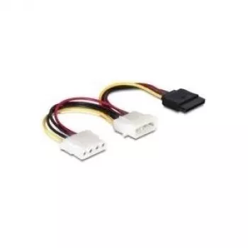 Stromkabel SATA HDD DeLOCK 60103 2x 4-Pin Stecker/Buchse 0,165 m