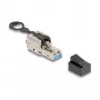 DeLOCK RJ45-Stecker feldkonfektionierbar Cat.6A werkzeugfrei silber Stecker
