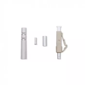Qoltec 54450 Glasfaserstecker LC Multi-mode Beige Silber