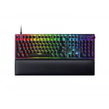Kabelgebundene Gaming-Tastatur Razer Huntsman V2 — Klickige lila optische Schalter, RGB-LED