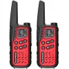 Tragbares Walkie-Talkie Baofeng BF-T25E — 16 Kanäle, 0,5 W, Li-Ion 1400 mAh, 2er-Set (rot)