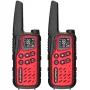 Tragbares Walkie-Talkie Baofeng BF-T25E — 16 Kanäle, 0,5 W, Li-Ion 1400 mAh, 2er-Set (rot)