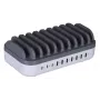 Manhattan Charging Station, 10x Ports: 3x USB-C (up to 18W PD) and 7x USB-A (up to 12W), 120W Total Output, White/Grau, Three Year Warranty
