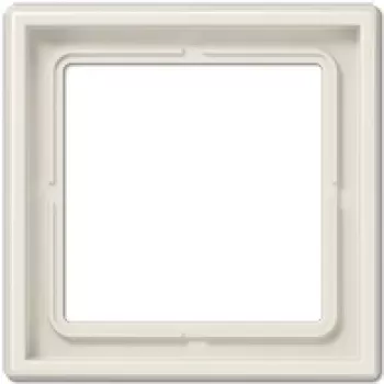 Wandschalterabdeckung JUNG LS 981 W Elfenbein — schraubenlose Duroplast-Abdeckung, 81×81 mm