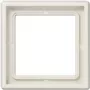 Wandschalterabdeckung JUNG LS 981 W Elfenbein — schraubenlose Duroplast-Abdeckung, 81×81 mm
