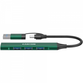 CANYON Hub DS-02 4in1 USB-A/C Grün