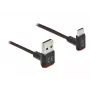 USB-Kabel DeLOCK EASY-USB 2.0 Typ-A-Stecker auf Typ-C-Stecker abgewinkelt 0,2 m schwarz